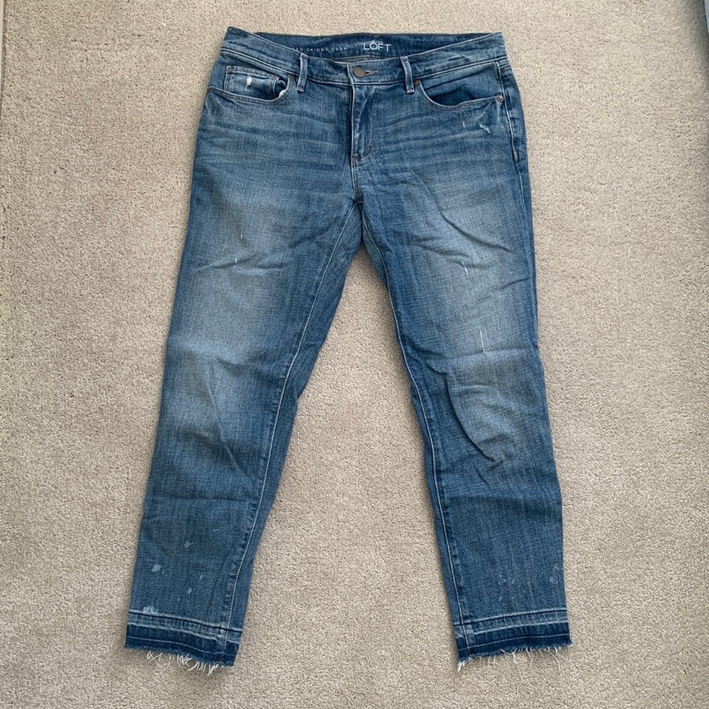 Loft relaxed skinny crop jeans size 2*